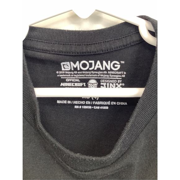 Mojang Black Multicolored Sequined Minecraft T-Shirt Kid's Youth Size XS/4 - Picture 5 of 6